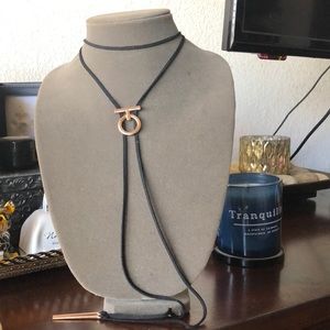 Black necklace with added choker